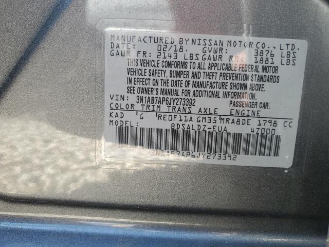 2018 NISSAN SENTRA S - 3N1AB7AP6JY273392
