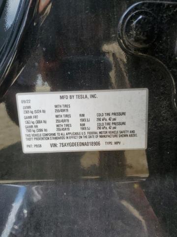 2022 TESLA MODEL Y - 7SAYGDEE0NA018906