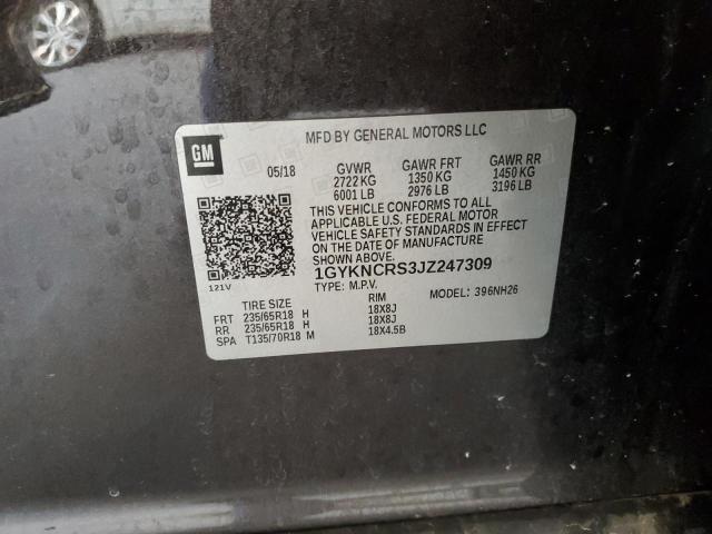 2018 Cadillac Xt5 Luxury VIN: 1GYKNCRS3JZ247309 Lot: 62078094