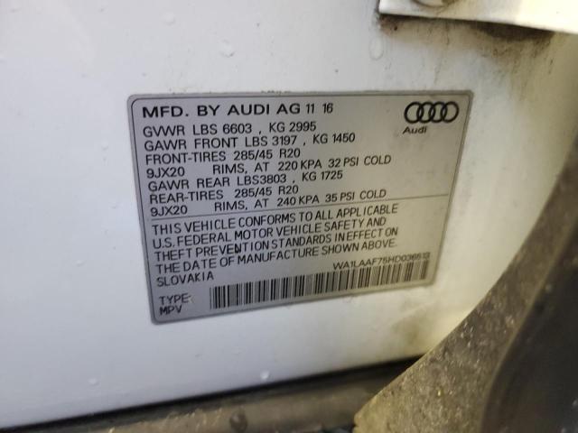 VIN WA1LAAF75HD036513 2017 Audi Q7, Premium Plus no.13