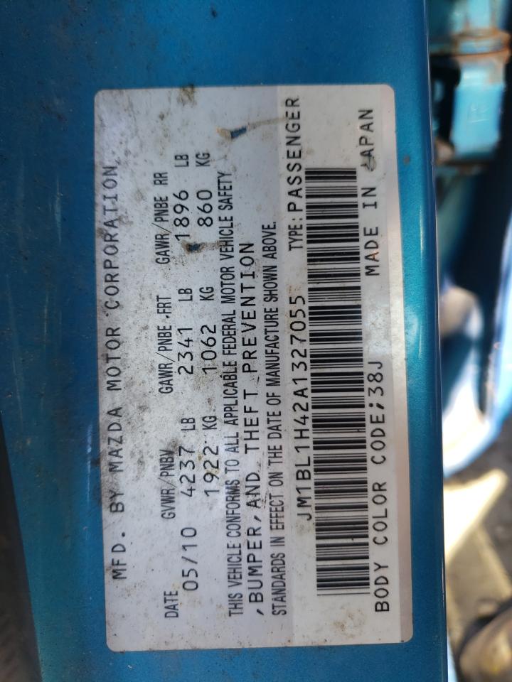 JM1BL1H42A1327055 2010 Mazda Speed 3