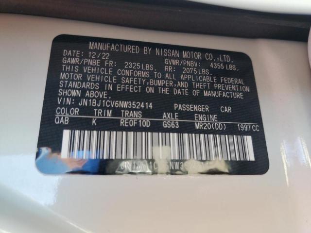 2022 Nissan Rogue Sport Sl VIN: JN1BJ1CV6NW352414 Lot: 61874594