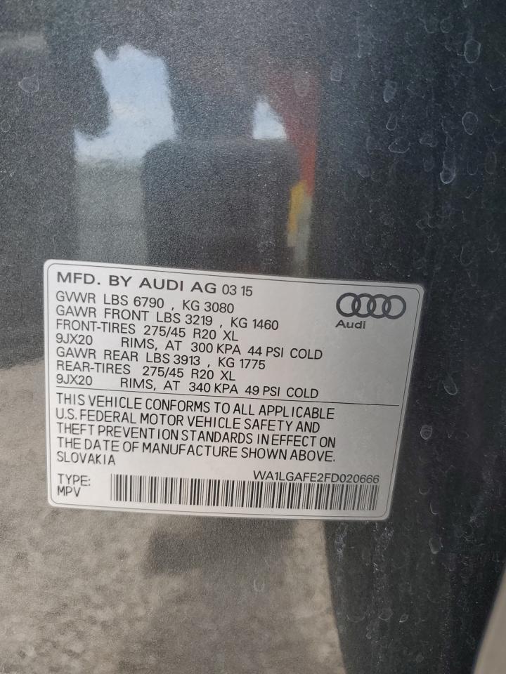 WA1LGAFE2FD020666 2015 Audi Q7 Premium Plus