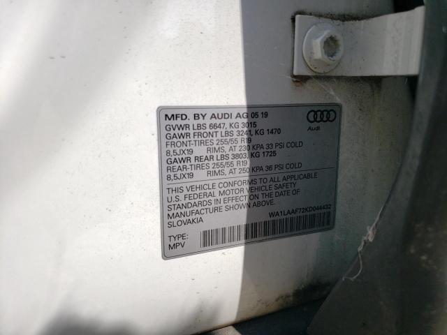 VIN WA1LAAF72KD044432 2019 Audi Q7, Premium Plus no.12