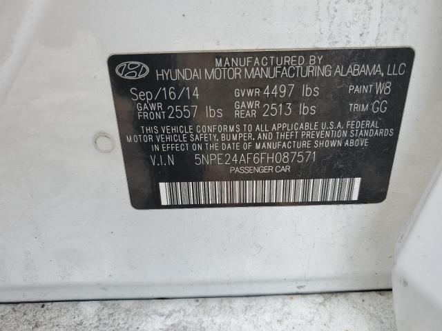 2015 Hyundai Sonata Se VIN: 5NPE24AF6FH087571 Lot: 61521534