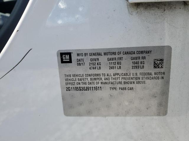 2018 CHEVROLET IMPALA LT - 2G1105S30J9111611