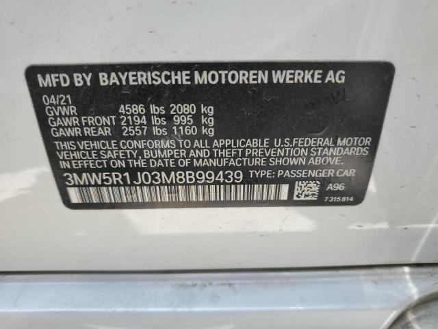 3MW5R1J03M8B99439 BMW 3 Series 330I 12