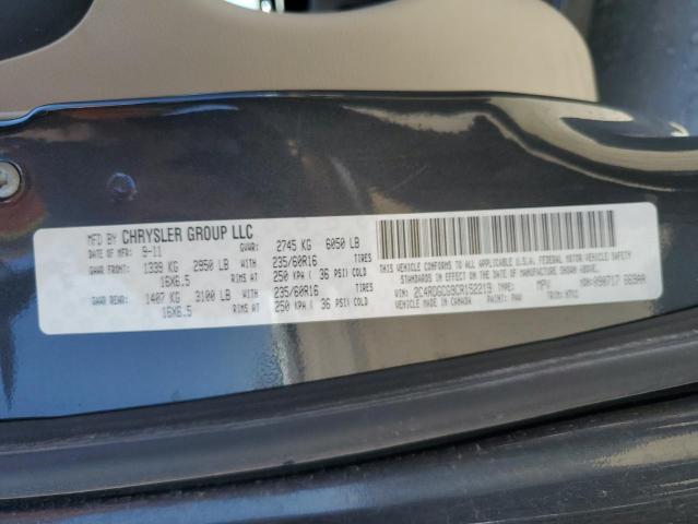 2012 Dodge Grand Caravan Sxt VIN: 2C4RDGCG9CR152219 Lot: 61740784