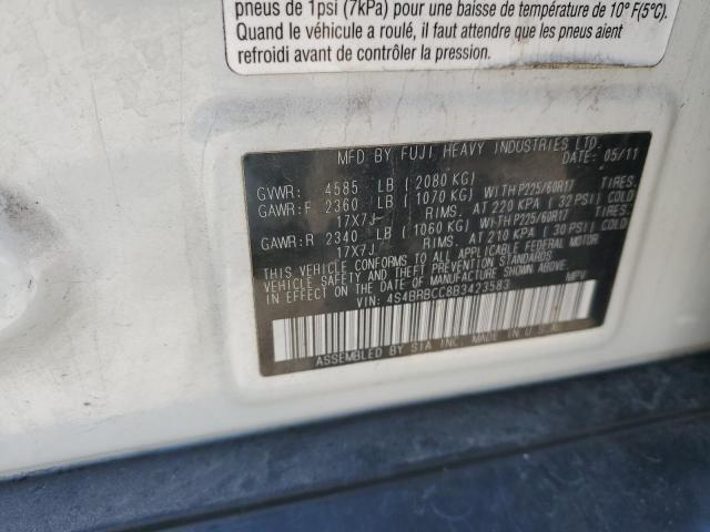 2011 Subaru Outback 2.5I Premium VIN: 4S4BRBCC8B3423583 Lot: 63524954