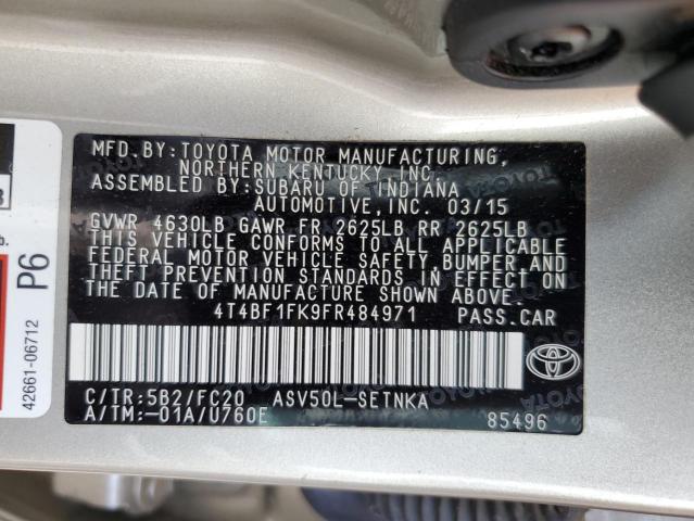 VIN 4T4BF1FK9FR484971 2015 Toyota Camry, LE no.13