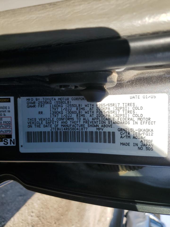 JTEBU14R658041877 2005 Toyota 4Runner Sr5