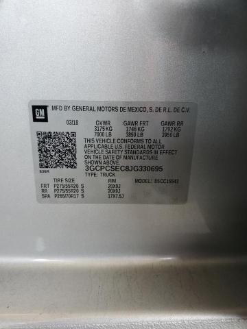 2018 CHEVROLET SILVERADO - 3GCPCSEC8JG330695