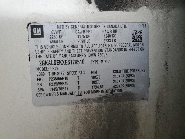 2014 GMC Terrain Slt VIN: 2GKALSEKXE6179510 Lot: 62046244