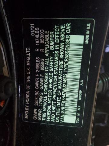2021 HONDA CIVIC SPOR - SHHFK7H47MU214932