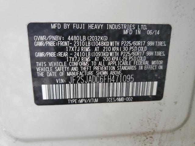 2015 SUBARU FORESTER 2 - JF2SJADC6FH471095