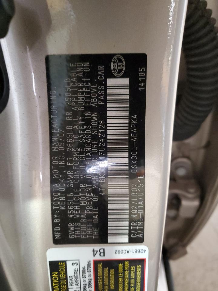 4T1BK36B17U242128 2007 Toyota Avalon Xl