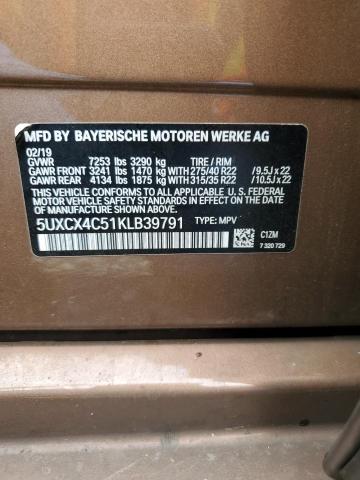 2019 BMW X7 XDRIVE5 - 5UXCX4C51KLB39791