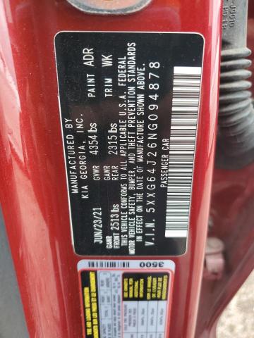 2022 Kia K5 Gt Line VIN: 5XXG64J26NG094878 Lot: 61429654