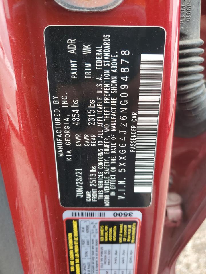 5XXG64J26NG094878 2022 Kia K5 Gt Line