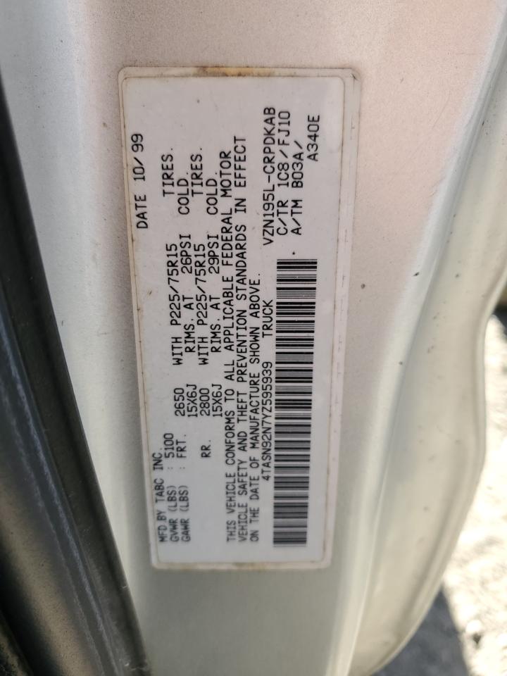 4TASN92N7YZ595939 2000 Toyota Tacoma Xtracab Prerunner