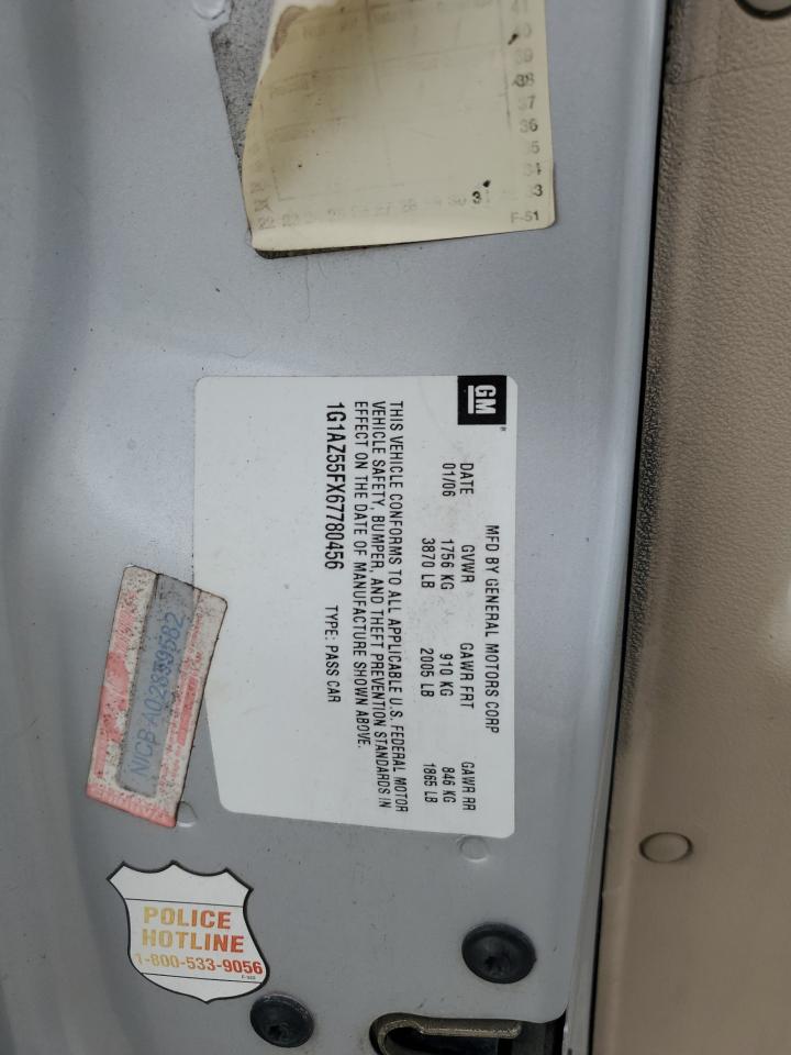 1G1AZ55FX67780456 2006 Chevrolet Cobalt Ltz