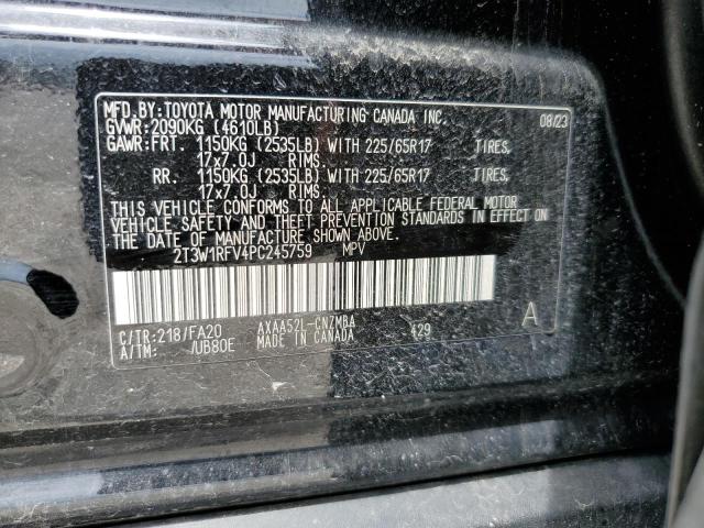 2023 Toyota Rav4 Xle VIN: 2T3W1RFV4PC245759 Lot: 62763944