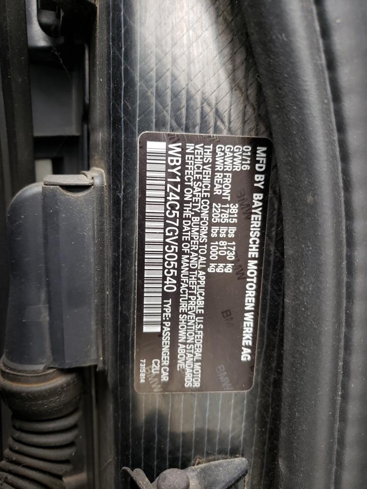 WBY1Z4C57GV505540 2016 BMW I3 Rex