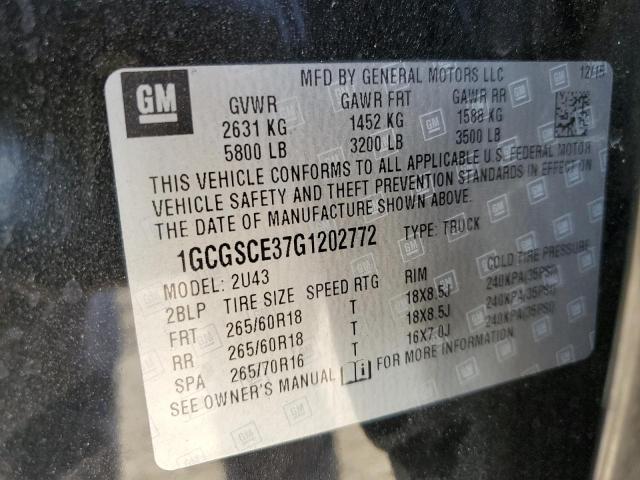 2016 CHEVROLET COLORADO L - 1GCGSCE37G1202772