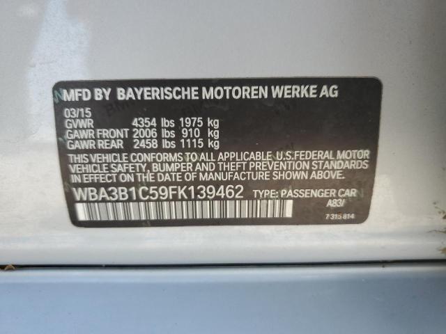 VIN WBA3B1C59FK139462 2015 BMW 3 Series, 320 I no.12