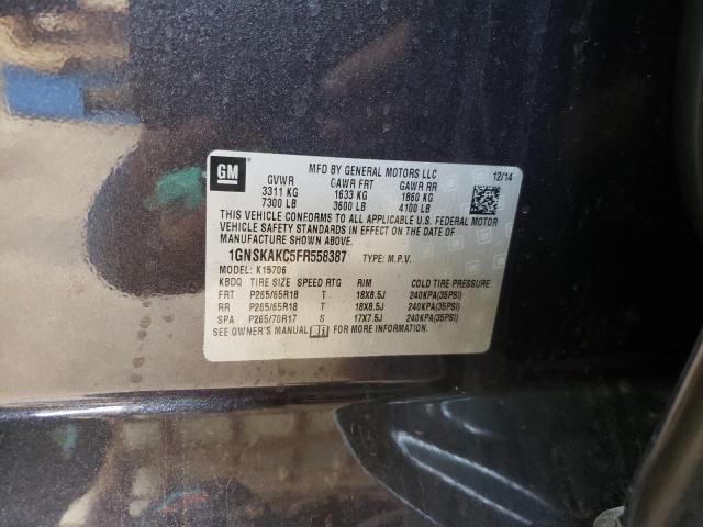 2015 Chevrolet Tahoe K1500 Ls VIN: 1GNSKAKC5FR558387 Lot: 61462284