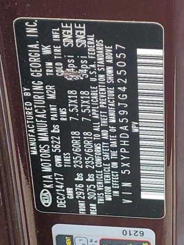 2018 KIA SORENTO EX - 5XYPHDA59JG425057