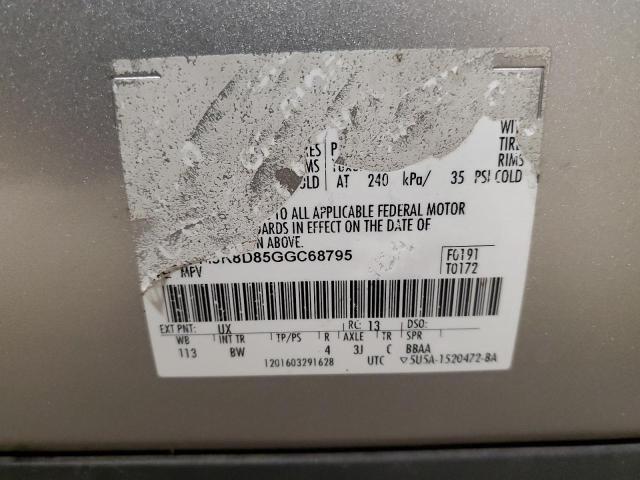 2016 FORD EXPLORER X - 1FM5K8D85GGC68795