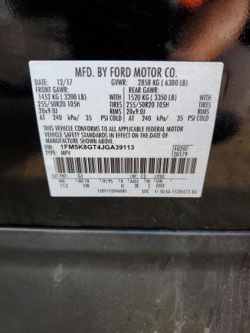 2018 Ford Explorer Sport VIN: 1FM5K8GT4JGA39113 Lot: 61562284