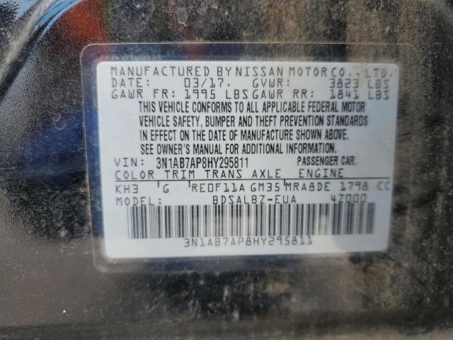 2017 Nissan Sentra S VIN: 3N1AB7AP8HY295811 Lot: 62414724