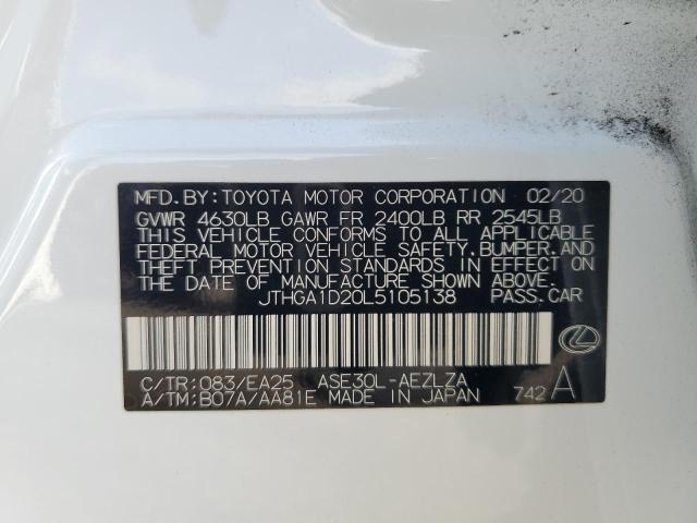2020 LEXUS IS 300 F S - JTHGA1D20L5105138