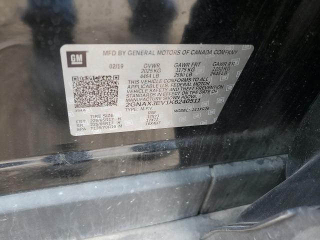 2019 CHEVROLET EQUINOX LT - 2GNAXJEV1K6240511