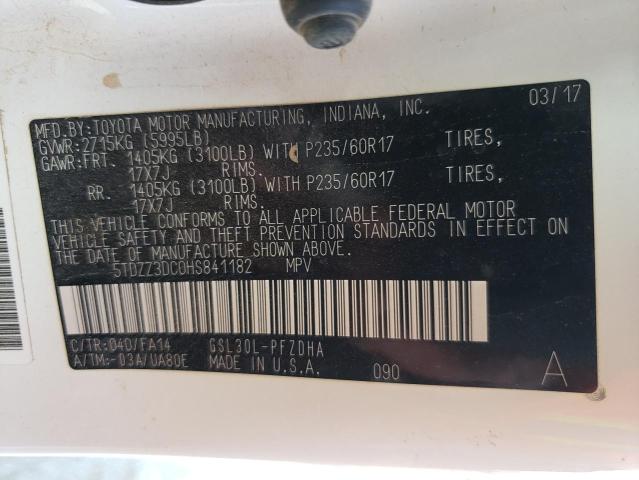 2017 TOYOTA SIENNA - 5TDZZ3DC0HS841182