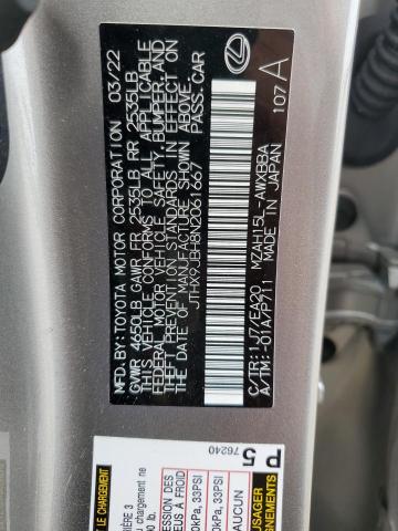 2022 LEXUS UX 250H BA JTHX9JBH8N2061667