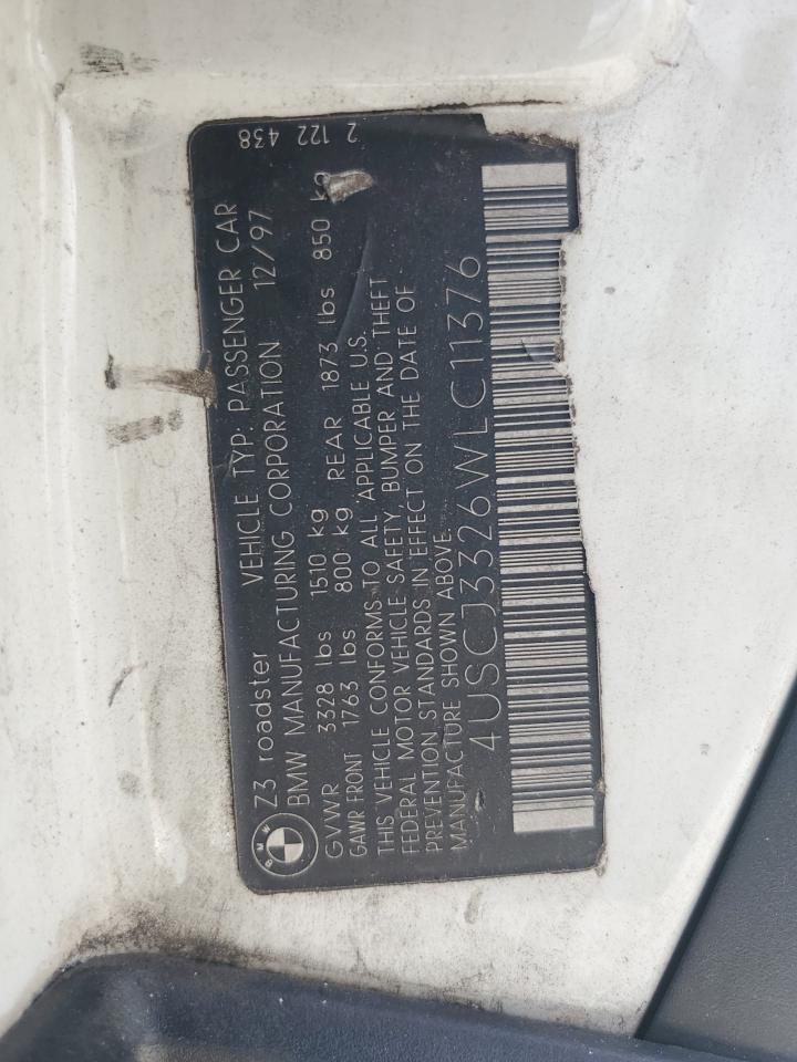 4USCJ3326WLC11376 1998 BMW Z3 2.8