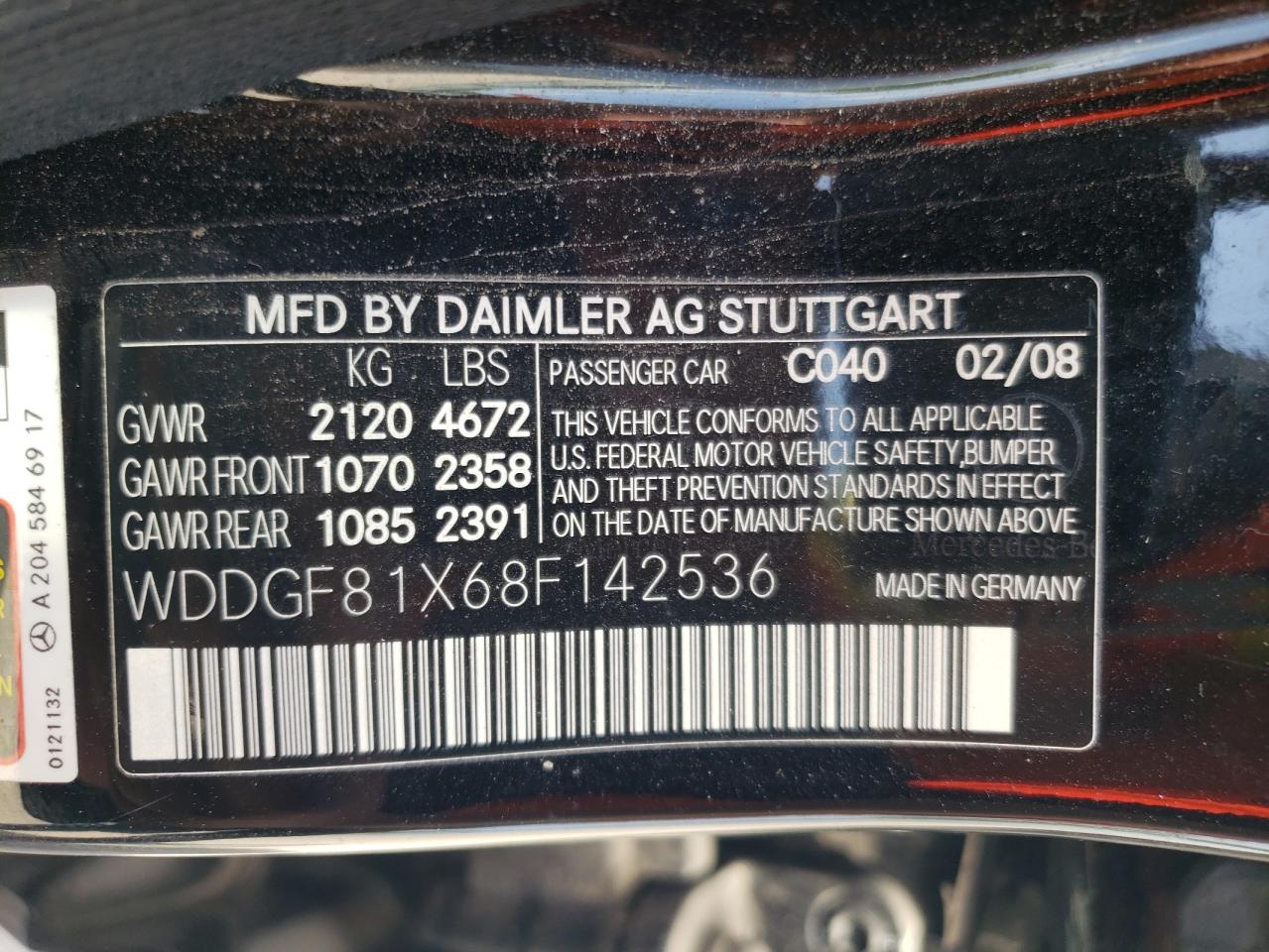 Lot #2730441768 2008 MERCEDES-BENZ C 300 4MAT