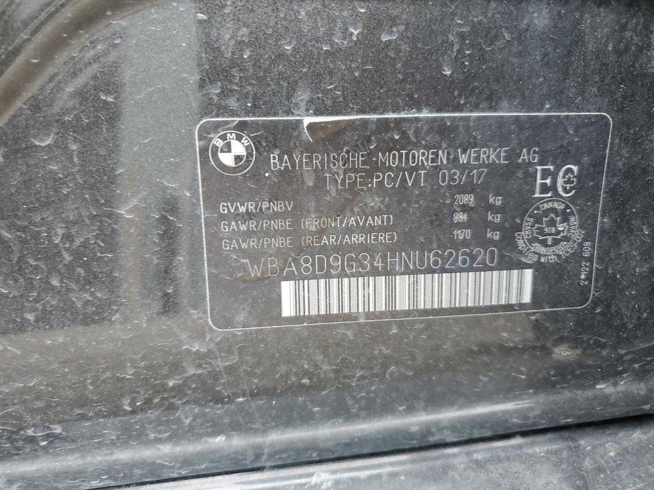 WBA8D9G34HNU62620 2017 BMW 330 Xi