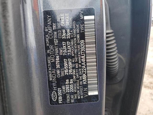 2021 Hyundai Kona Sel VIN: KM8K22AA4MU739209 Lot: 62472244