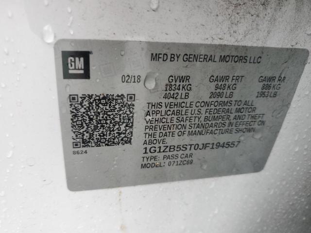 2018 CHEVROLET MALIBU LS - 1G1ZB5ST0JF194557