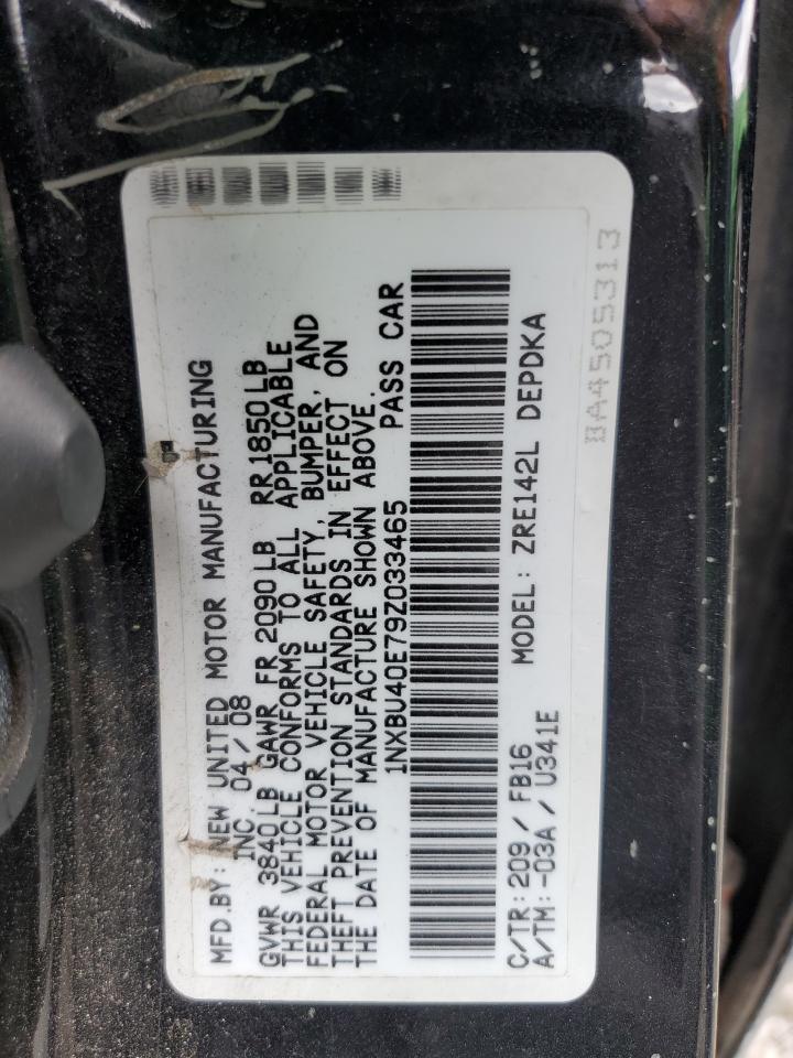 1NXBU40E79Z033465 2009 Toyota Corolla Base