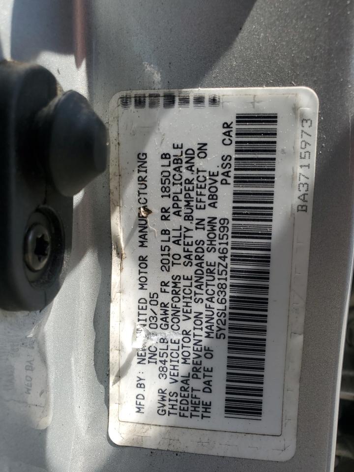 5Y2SL63815Z461599 2005 Pontiac Vibe