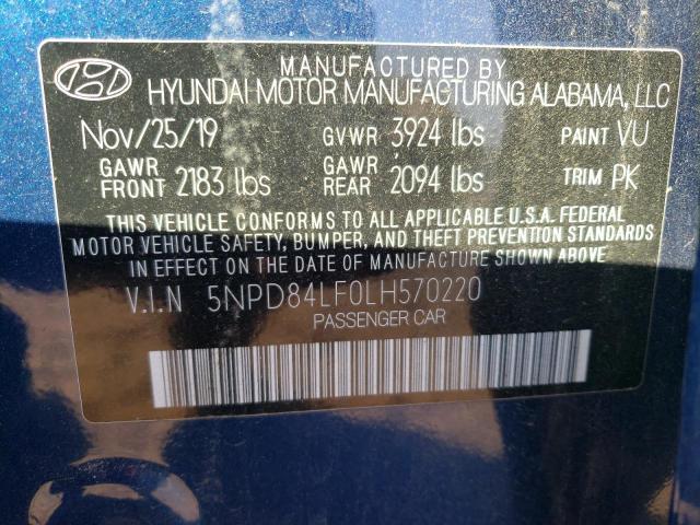2020 HYUNDAI ELANTRA SE - 5NPD84LF0LH570220