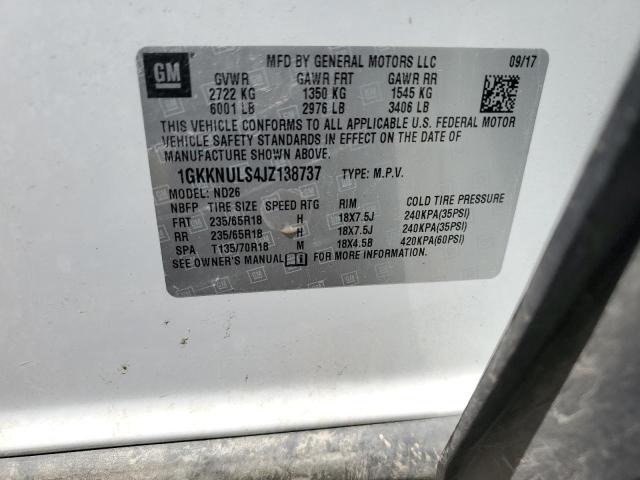 2018 GMC Acadia Slt-1 VIN: 1GKKNULS4JZ138737 Lot: 61844564