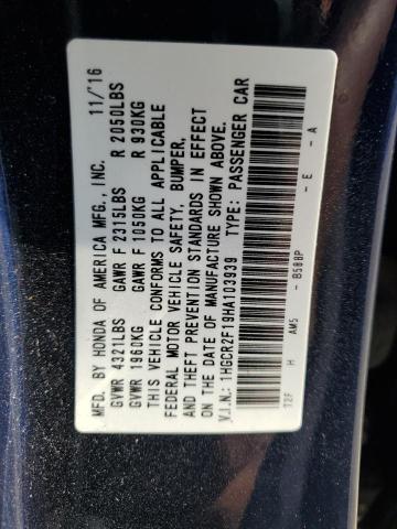 2017 HONDA ACCORD SPO - 1HGCR2F19HA103939