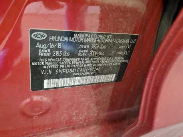 VIN 5NPD84LF4JH397248 2018 Hyundai Elantra, Sel no.12