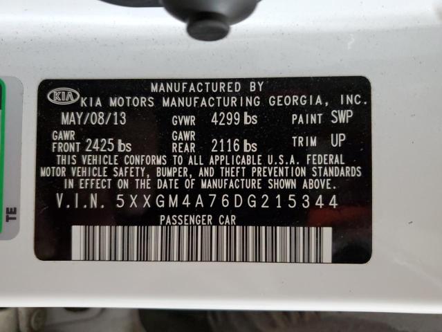 2013 Kia Optima Lx VIN: 5XXGM4A76DG215344 Lot: 60951854